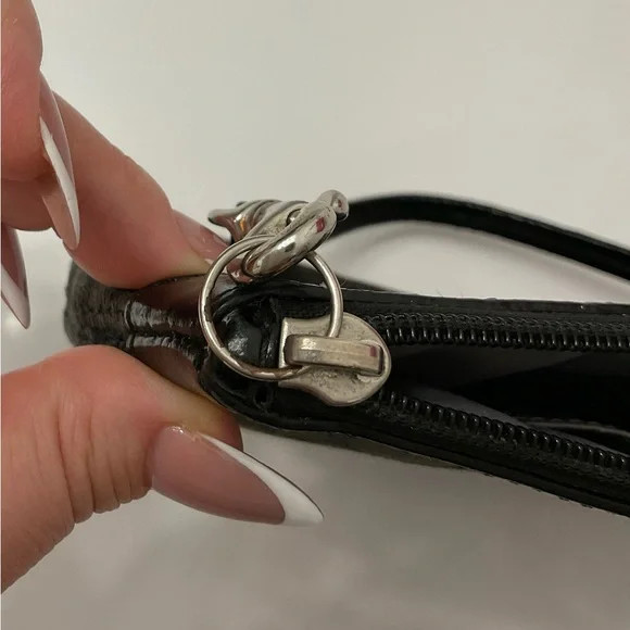 Coach Black Signature Wristlet - Picture 3 of 8